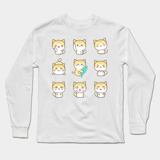 Cats moods Long Sleeve T-Shirt